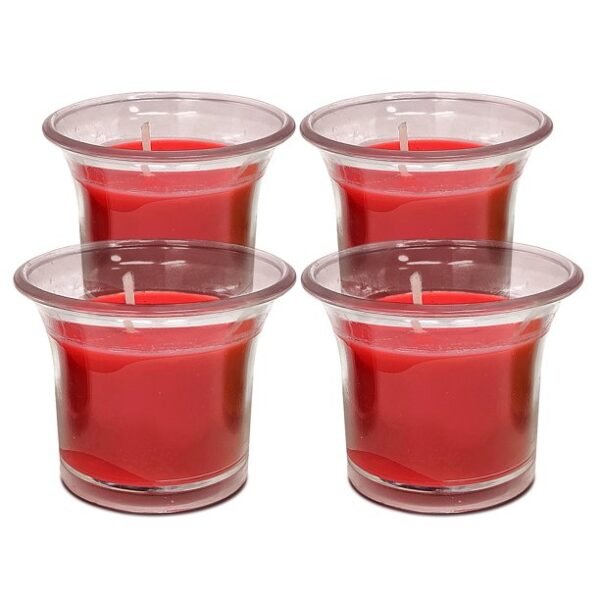Desi Kraft Scented Votive Glass Soy Wax Candles for Home Decor, Gifts- Pack of 4 (Fragrance - Rose, Jasmine, Vanila & Lavender)