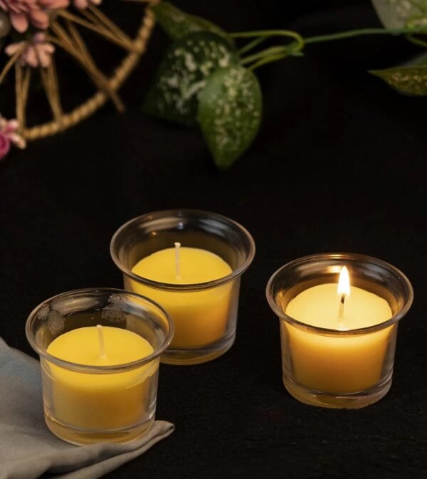 Desi Kraft Scented Votive Glass Soy Wax Candles for Home Decor, Gifts- Pack of 4 (Fragrance - Rose, Jasmine, Vanila & Lavender) - Image 6