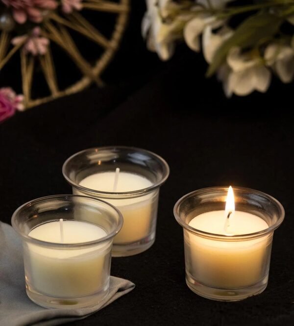 Desi Kraft Scented Votive Glass Soy Wax Candles for Home Decor, Gifts- Pack of 4 (Fragrance - Rose, Jasmine, Vanila & Lavender) - Image 8